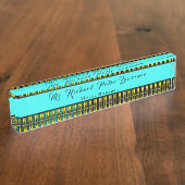 Führungskraft Blue Gold Design Namensplakette (Seite)