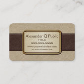 Führungskraft Brown und Tan Visitenkarte (Vorderseite)
