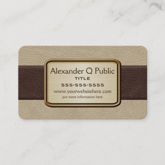 Führungskraft Brown und Tan Visitenkarte (Vorderseite)