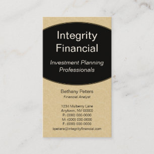 Führungskraft Curves Business Card, Champagner Visitenkarte