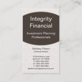 Führungskraft Curves Business Card, Espresso Visitenkarte