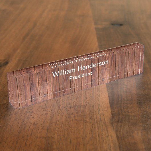 Führungskraft des Unternehmenspräsidenten Namensplakette (Seite)