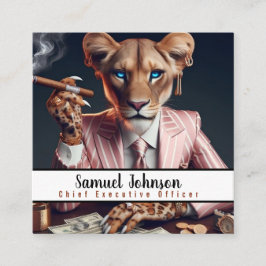 Führungskraft Funny CEO Chief Führungskraft Office Quadratische Visitenkarte