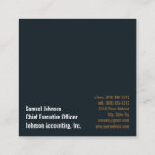 Führungskraft Funny CEO Chief Führungskraft Office Quadratische Visitenkarte (Rückseite)