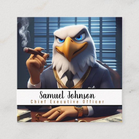 Führungskraft Funny CEO Chief Führungskraft Office Quadratische Visitenkarte (Vorderseite)
