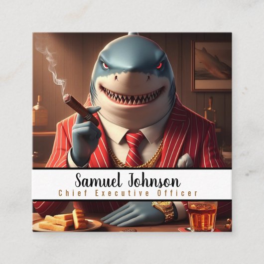 Führungskraft Funny CEO Chief Führungskraft Office Quadratische Visitenkarte (Vorderseite)