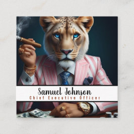 Führungskraft Funny CEO Chief Führungskraft Office Quadratische Visitenkarte