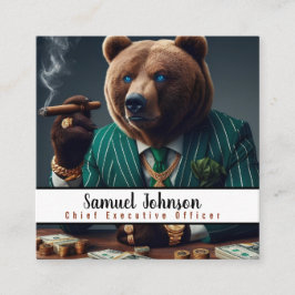 Führungskraft Funny CEO Chief Führungskraft Office Quadratische Visitenkarte