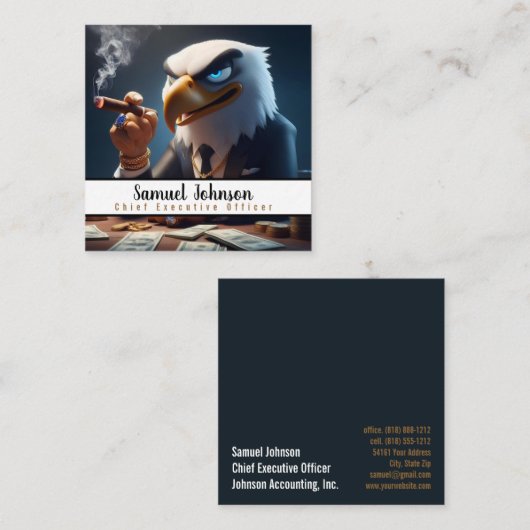 Führungskraft Funny CEO Chief Führungskraft Office Quadratische Visitenkarte (Vorne/Hinten)