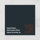 Führungskraft Funny CEO Chief Führungskraft Office Quadratische Visitenkarte (Rückseite)