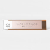 Führungskraft für benutzerdefinierte Logos Rose Go Schreibtischnamensplakette (Vorderseite )