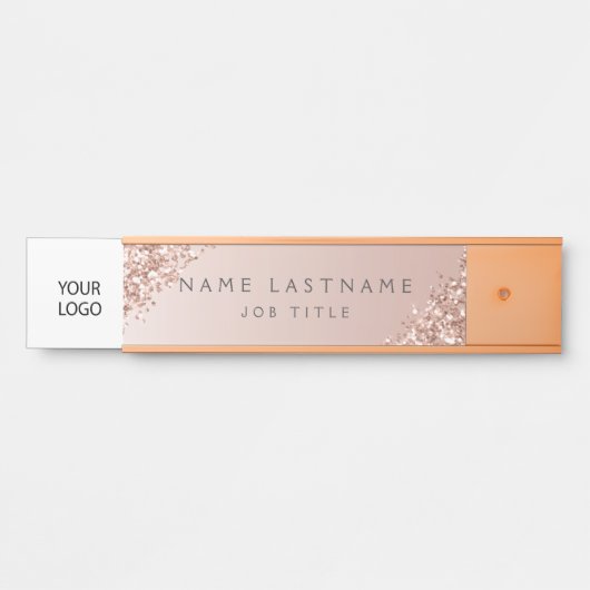 Führungskraft für benutzerdefinierte Logos Rose Go Türschild (Vorderseite )