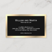 Führungskraft Gold Classic Monogramm | QR CODE Bus Visitenkarte (Rückseite)