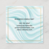 Führungskraft | Gold-Doppelgrenze | Silky Drapery Quadratische Visitenkarte (Rückseite)