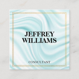 Führungskraft Gold-Doppelgrenze Silky Drapery Quadratische Visitenkarte