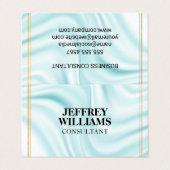 Führungskraft | Gold-Doppelgrenze | Silky Drapery Visitenkarten (Außenseite Aufgefaltet)