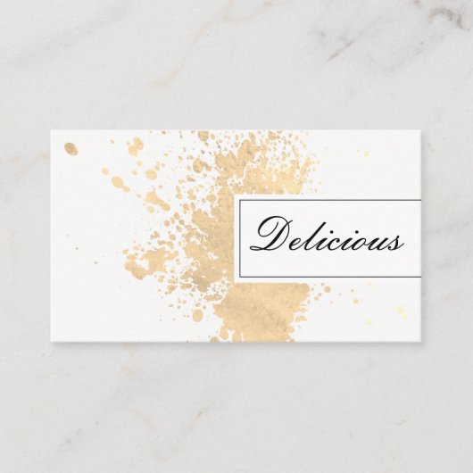 Führungskraft Gold Expressive Visitenkarte (Vorderseite)