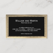 Führungskraft Gold Frame Antik Monogramm | qr Code Visitenkarte (Rückseite)