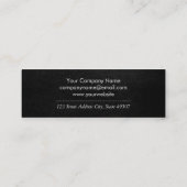 Führungskraft Gold gebürstetes Schwarz Mini Visitenkarte (Rückseite)