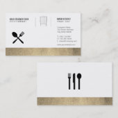 Führungskraft Gold Koch Visitenkarte (Vorne/Hinten)