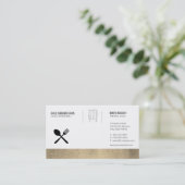 Führungskraft Gold Koch Visitenkarte (Stehend Vorderseite)