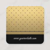Führungskraft Gold Metallic / Diamantdotter Muster Quadratische Visitenkarte (Rückseite)