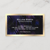 Führungskraft Gold Monogram | QR CODE Visitenkarte (Rückseite)