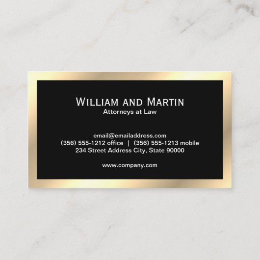 Führungskraft Gold Monogram | QR CODE Visitenkarte (Rückseite)