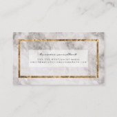 Führungskraft Gold Rahmen und Marmor Visitenkarte (Rückseite)