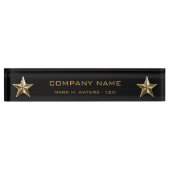 Führungskraft Gold Star Company Namensplakette (Vorderseite)