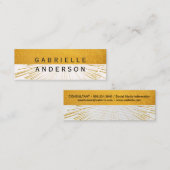 Führungskraft | Goldrast | Papiertextur Mini Visitenkarte (Vorne/Hinten)