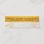 Führungskraft | Goldrast | Papiertextur Mini Visitenkarte (Rückseite)