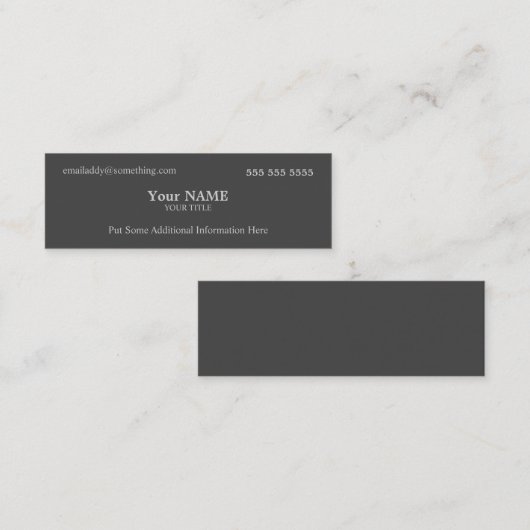 Führungskraft Gray Mini Visitenkarte (Vorne/Hinten)