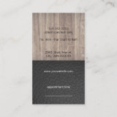 Führungskraft Holz Leder Barber Blade Visitenkarte (Rückseite)