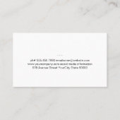 Führungskraft Holz und Marmor Visitenkarte (Rückseite)