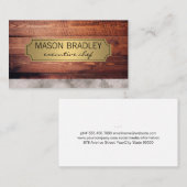 Führungskraft Holz und Marmor Visitenkarte (Vorne/Hinten)