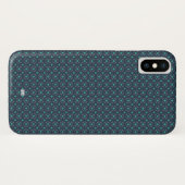 Führungskraft iPhone X Case Blue Muster Mit Monogr (Rückseite (Horizontal))
