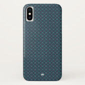 Führungskraft iPhone X Case Blue Muster Mit Monogr (Rückseite)