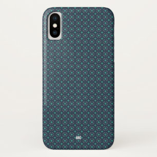 Führungskraft iPhone X Case Blue Muster Mit Monogr
