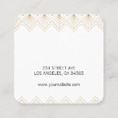 Führungskraft Koch Art Deco Trim Quadratische Visitenkarte (Rückseite)