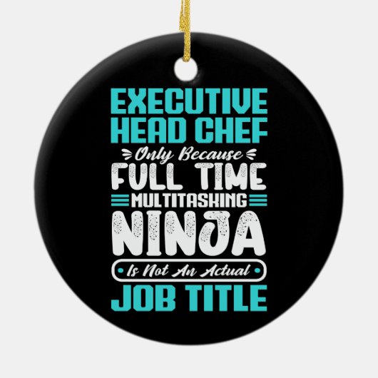 Führungskraft Koch Berufsqualifikationen Keramik Ornament (Hinten)