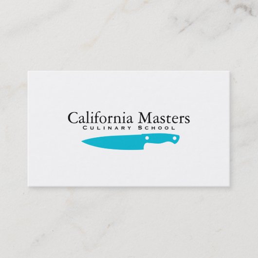 Führungskraft Koch | Cyan II Visitenkarte (Vorderseite)