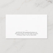 Führungskraft Koch | Eisblau | Chef Hat Visitenkarte (Rückseite)