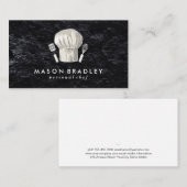 Führungskraft Koch | Eisblau | Chef Hat Visitenkarte (Vorne/Hinten)