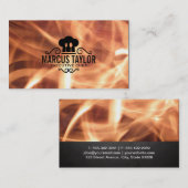 Führungskraft Koch | Feuer Visitenkarte (Vorne/Hinten)