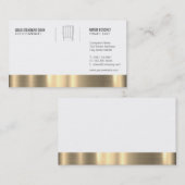 Führungskraft Koch Gold Trimm Visitenkarte (Vorne/Hinten)