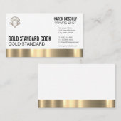 Führungskraft Koch | Goldmetallschneide Visitenkarte (Vorne/Hinten)