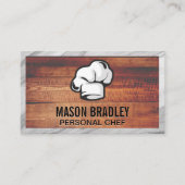Führungskraft Koch | Holz- und Marmorrahmen Visitenkarte (Vorderseite)