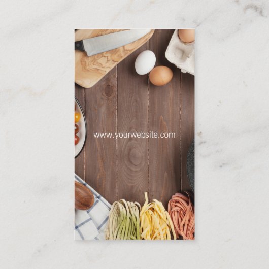 Führungskraft Koch | Küchen Tafelteig Eier Visitenkarte (Rückseite)