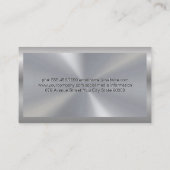 Führungskraft Koch | Kulinarischer Silbermetall Visitenkarte (Rückseite)